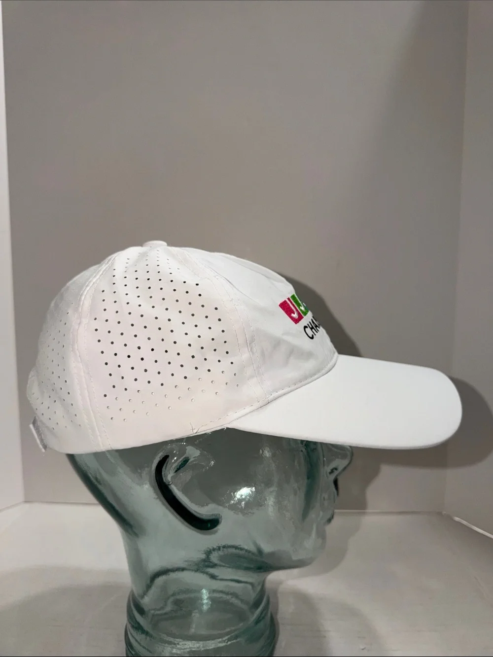 Charlotte Pickleball White Baseball Cap with Multicolor JJ Logo